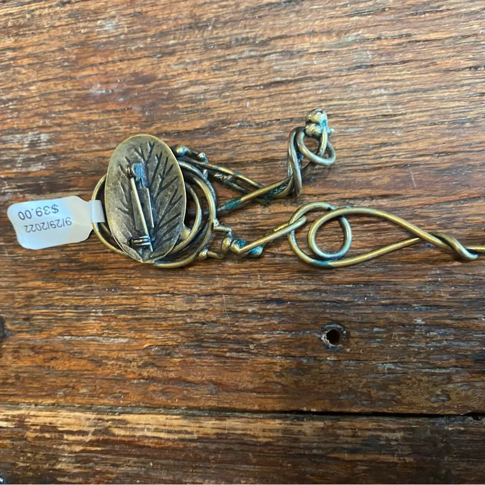 Handmade Brass Brooch - Picture 5 of 8